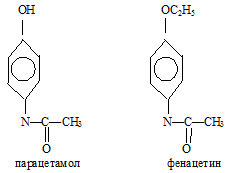 парацетамол, фенацетин