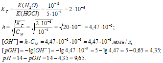 константа гидролиза