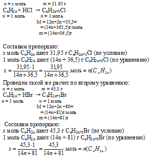 определение молекулярной формулы пентена